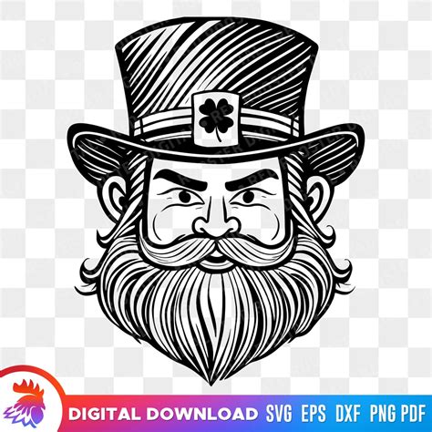 Irish Leprechaun Svg Happy Leprechaun Svg Leprechaun Face Svg St