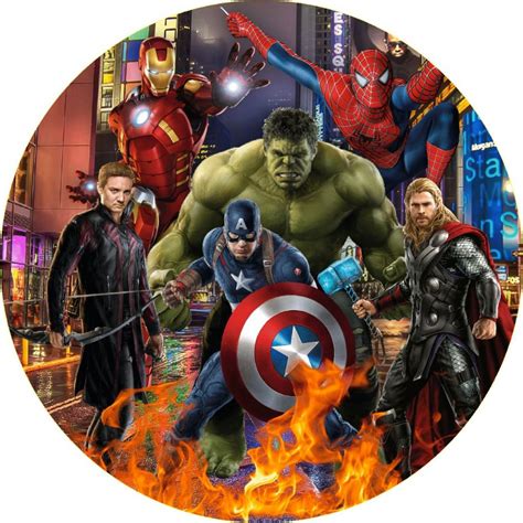 Painel Redondo Tecido Sublimado D Vingadores Frd Felicit Em The Best