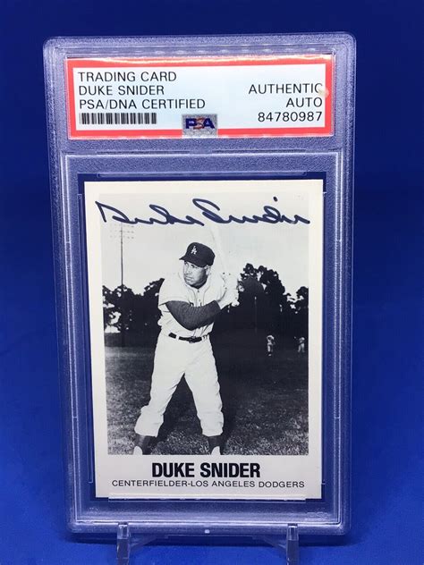 1977 TCMA Duke Snider Auto Autograph PSA DNA Authentic EBay