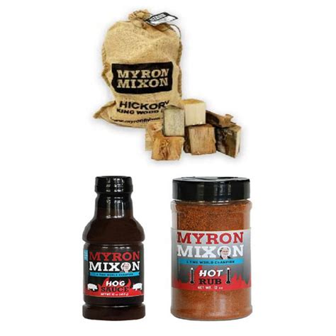 Myron Mixon Hickory Flavor Wood Chunk Hog Sauce And Hot Rub Hog