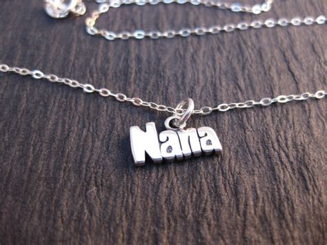 Sterling Silver Nana Necklace Grandma Necklace Grandmother | Etsy