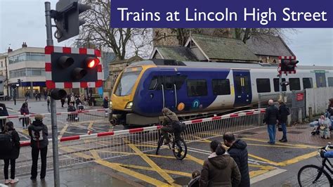 Emr And Northern Trains At Lincoln High Street Level Crossing Youtube