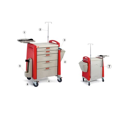 Luxury Abs Plastic Medicine Medical Cart Emergency Treatment Trolley