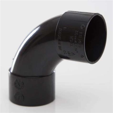 Polypipe Solvent Swept Bend Mm X Degrees Abs Black