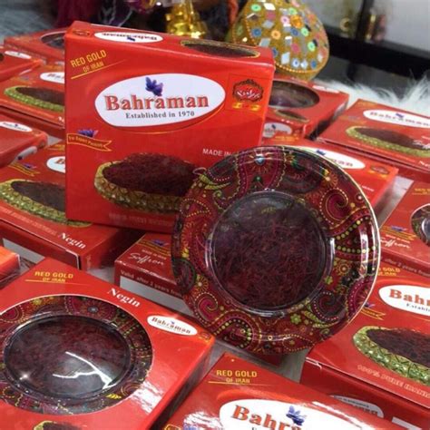 Nhuỵ hoa nghệ tây Saffron Bahraman super negin hộp thiếc tròn 1g