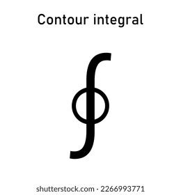 Contour Integral Symbol Mathematics Vector Illustration Stock Vector