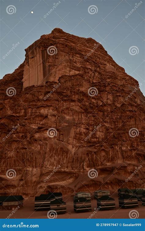 Landmarks of Jordan - Wadi Rum Stock Image - Image of rock, rugged ...