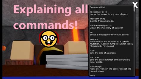 All Commands And How To Use Them Infectious Smile Roblox YouTube