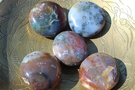 8th Vein Ocean Jasper Jelly Palm Stone Large Etsy