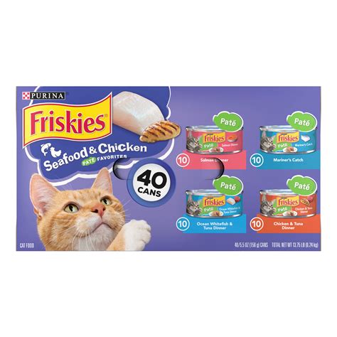 Buy Purina Friskies Wet Cat Food Pate Variety Pack Seafood and Chicken ...