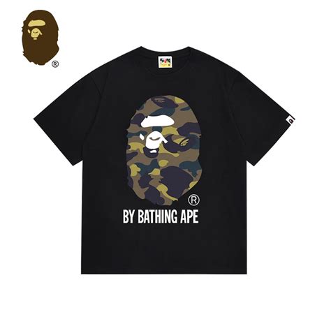 Bape Unisex Bawe Niane T Shirt W Za Du Ym Rozmiarze M Skie Lu Ne Letnie