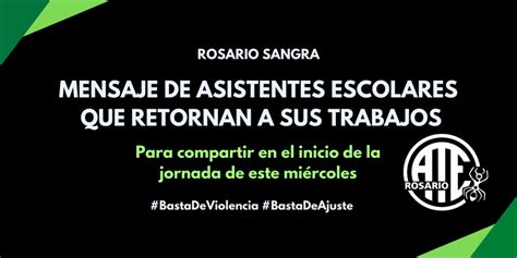 ATE Rosario Asociación de Trabajadores del Estado Rosario Mensaje