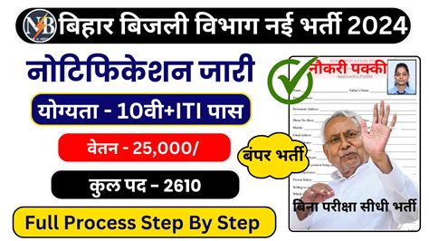 Bihar Bijli Vibhag New Vacancy 2024 Apply Online बिहार बिजली विभाग