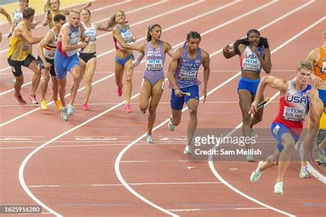 Rio Mitcham Of Team Great Britain In The Mixed 4x400m Relay During