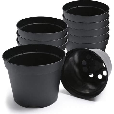 Lot De Pots De Fleurs Ronds En Plastique Pour Int Rieur Et