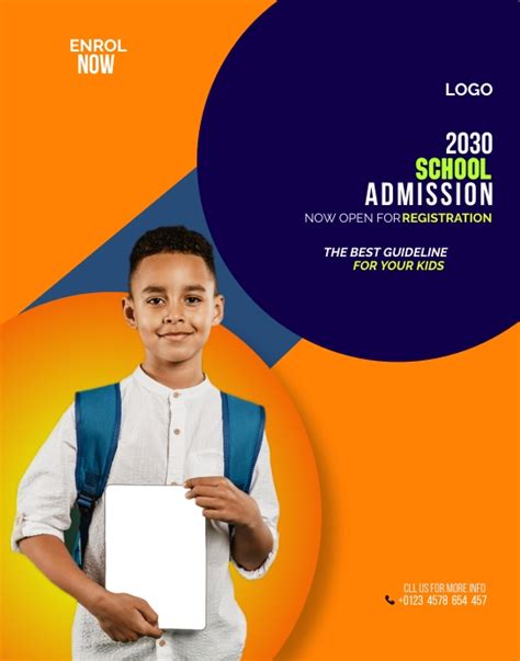 School Admission Poster Wallpaper Template Postermywall