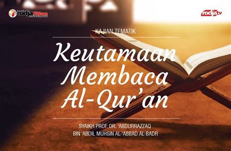 Ceramah Tentang Keutamaan Membaca Al Quran Coretan