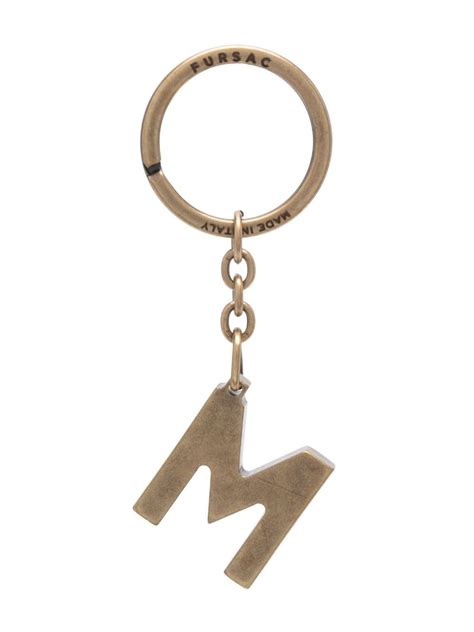 Fursac M Letter Key Ring Gold Editorialist