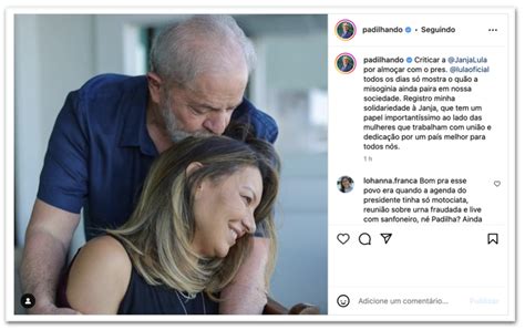 Criticar Janja por almoçar Lula é misoginia diz Padilha