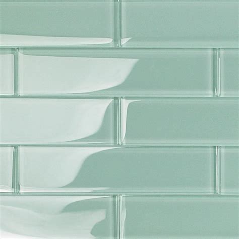 Ivy Hill Tile Contempo Light Green 2 In X 8 In X 8mm Polished Glass Floor And Wall Tile 1 Sq