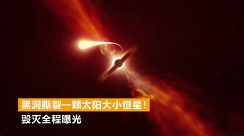 太空传来罕见一幕：黑洞撕裂一颗太阳大小恒星！毁灭瞬间全程曝光腾讯视频