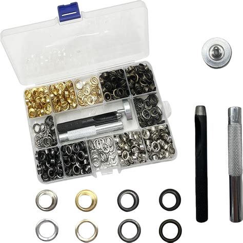 Trousse à œillets Outils 6mm 400pcs Ensembles Oeillets Kit de