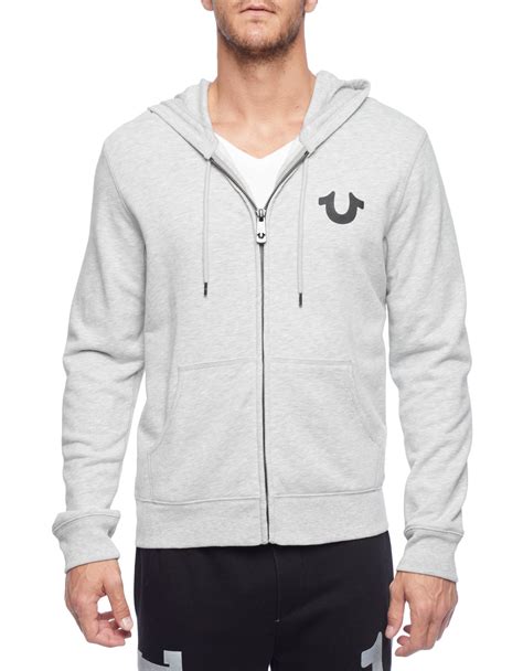 True Religion Crafted With Pride Mens Hoodie In Gray For Men Lyst