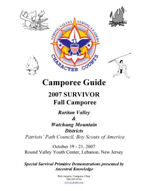 Fillable Online Rv Ppbsa Raritan Valley District Patriots Path Council