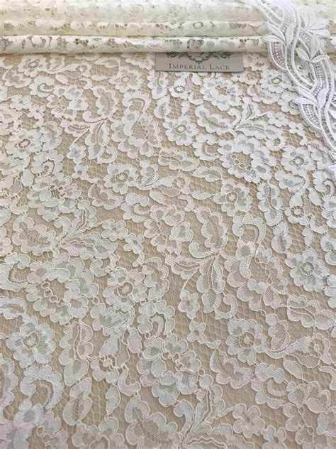 Offwhite Lace Fabric Embroidered Lace French Lace Wedding Etsy