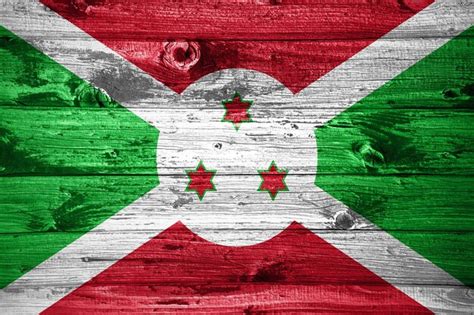 Premium Photo Burundi Flag On Wooden Planks Background