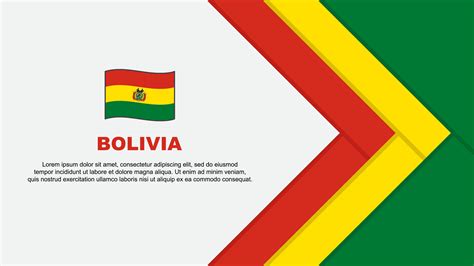 Bolivia Flag Abstract Background Design Template Bolivia Independence