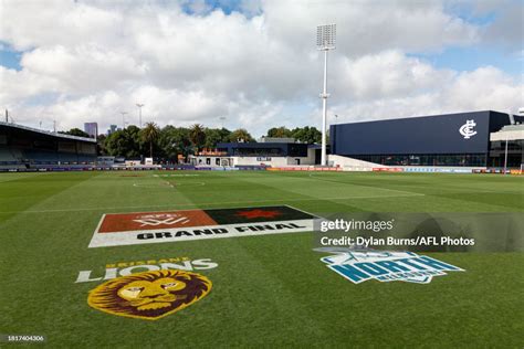 Grass Signage Is Seen Before The 2023 Aflw Grand Final Match Between News Photo Getty Images