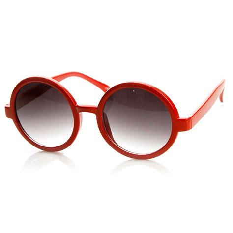 Classic Retro Style Shiny Plastic Round Circle Sunglasses Circle