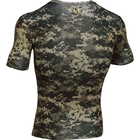 Under Armour Synthetic Digi Woodland Camo Compression S S Tee In Green For Men Lyst