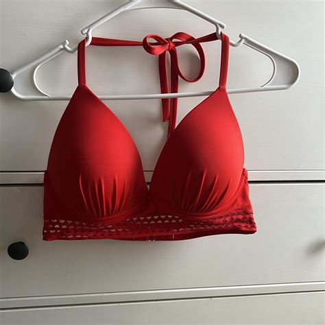Women S Red Bikini And Tankini Tops Depop