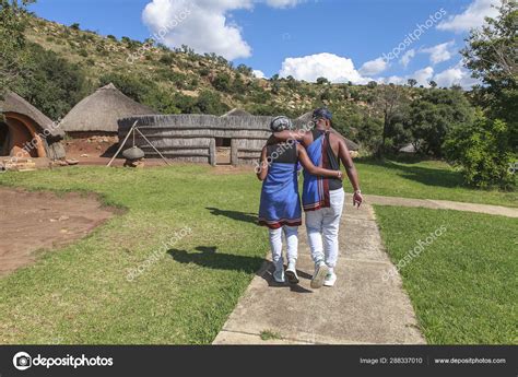 Reconstitution Zulu Village South Africa — Stock Photo © delkoo #288337010