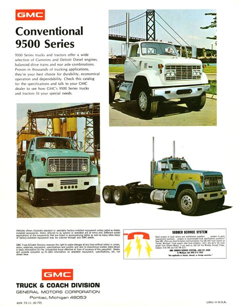 1972 Gmc 9500 Series Brochure