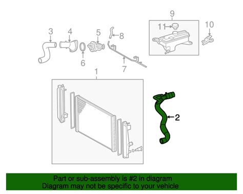 Toyota Rav Radiator Coolant Hose V Oem Parts Online