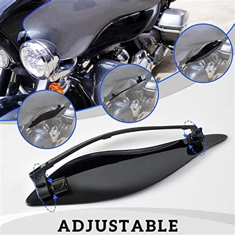 Veisutor Motorcycle Adjustable Air Deflector Fairing Side Wings