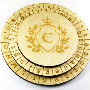 Alberti Cipher Wooden Cipher Wheel Wood Wheel Escape Room Puzzle Escape ...