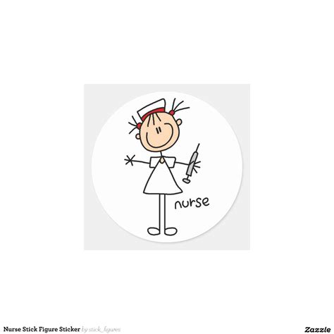 Nurse Stick Figure Sticker | Zazzle