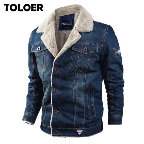 Herren Winter Dicke Fleece Denim Jacken Brust Taschen Rodeo