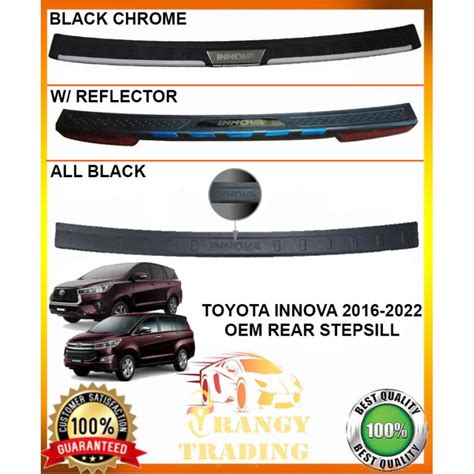 Toyota Innova To Rear Stepsill All Black Black Chrome W