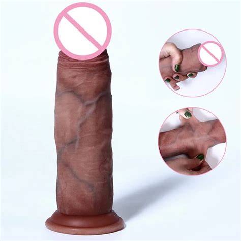 Grote Dildo Sliding Huid Realistische Penis Zuignap Penis Dildo Voor