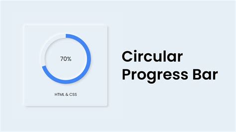 How To Make A Circular Progress Bar With Html Css And Javascript Youtube