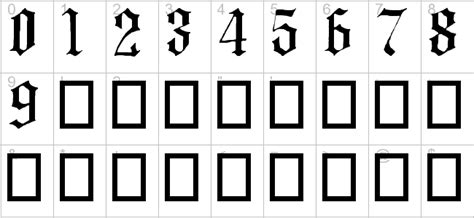 7 White Old English Number Fonts Images Old English Number Stencils | Images and Photos finder