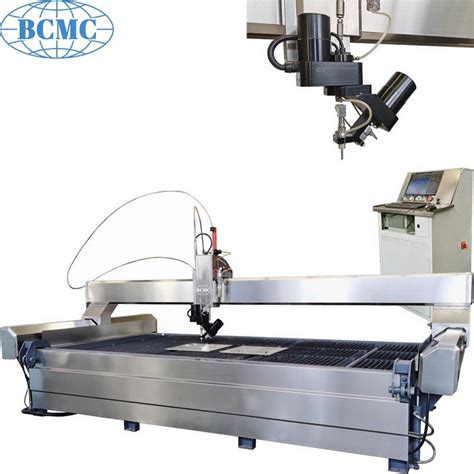 Bcmc 5 Axis Waterjet Cutting Machine Cnc Router Sab Water Jet For Ceramic Tile Granite Marble