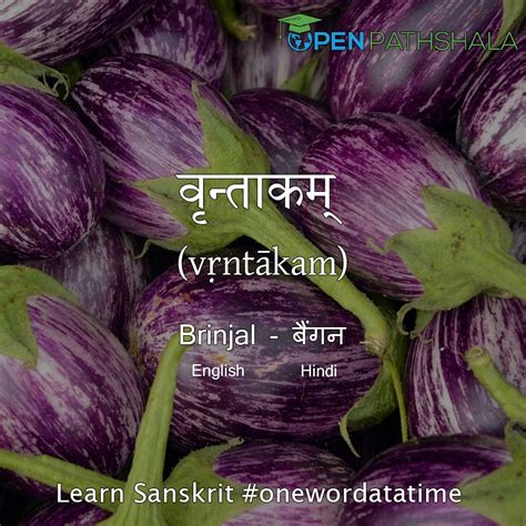 Vegetables In Sanskrit Open Pathshala