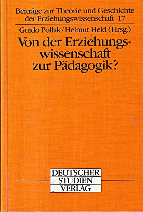 Isbn Von Der Erziehungswissenschaft Zur P Dagogik