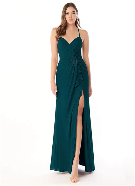 Azazie Aribella Pine Bridesmaid Dresses Azazie